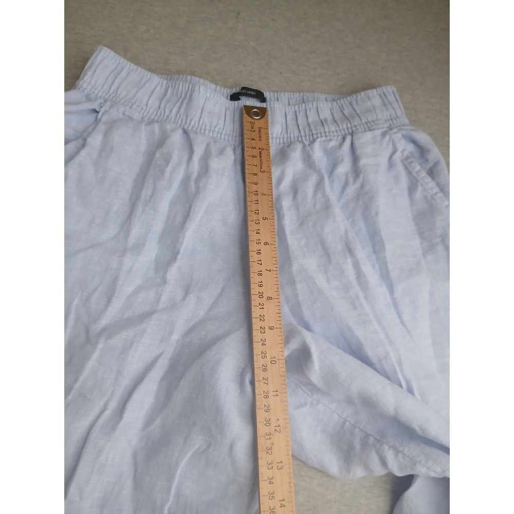 Tahari Pants Small 100 Linen Wide Leg  Comfort Pull On Beach Resort Boho Stretch - Picture 5 of 12